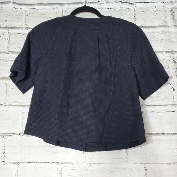 Kenneth Cole Reaction short shrug cardigan textured Jacket Women's size 2 Black - Picture 7 of 7